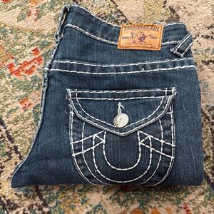 True Religion Women's Blue Jeans vintage low rise y2k